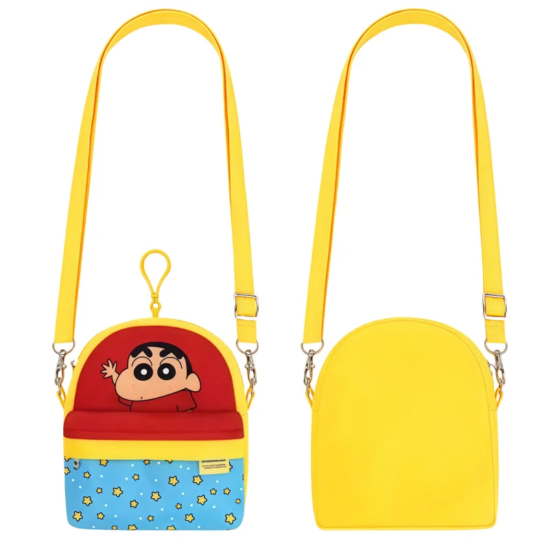 MINISO Crayon Shin-chan Crossbody Bag Portable Change Earphone Storage Bag Kids Travel Backpack Kindergarten Entry Knapsack Gift