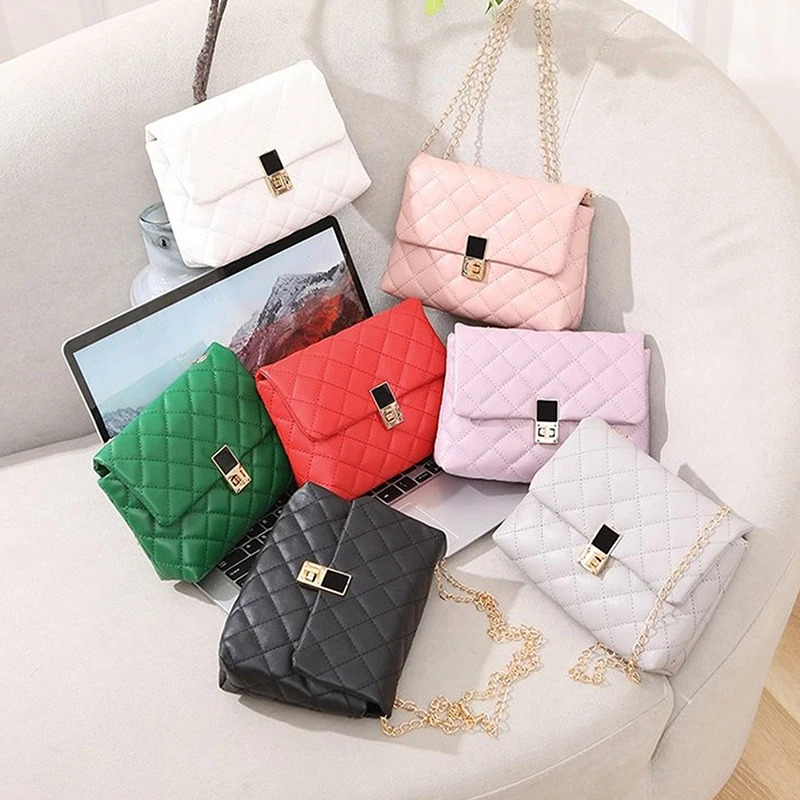 

Fashion Shoulder Bag For Women PU Leather Flap Crossbody Bag Female Luxury Chain Messenger Pack Handbag And Purse