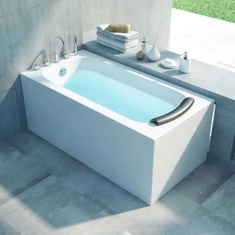 for Household Bathtub Surf Massage Integrated Seamless Adult Hotel Acrylic Bathtub 1.7 Meters Large Capacity Thermal