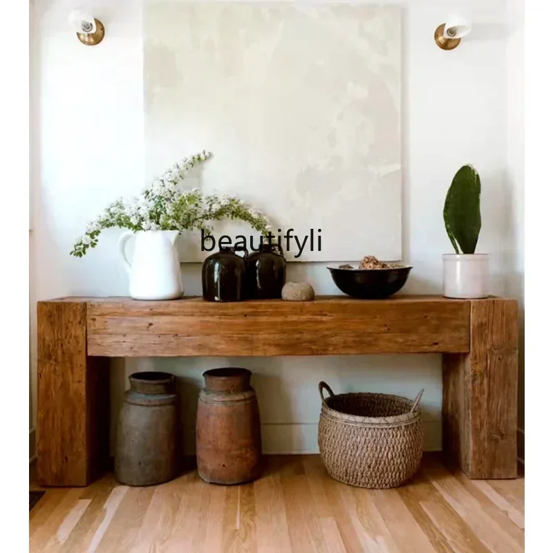 

Log a Long Narrow Table Natural Wind Solid Wood Console Tables Table Miji Wind Console a Long Narrow Console Tables Table