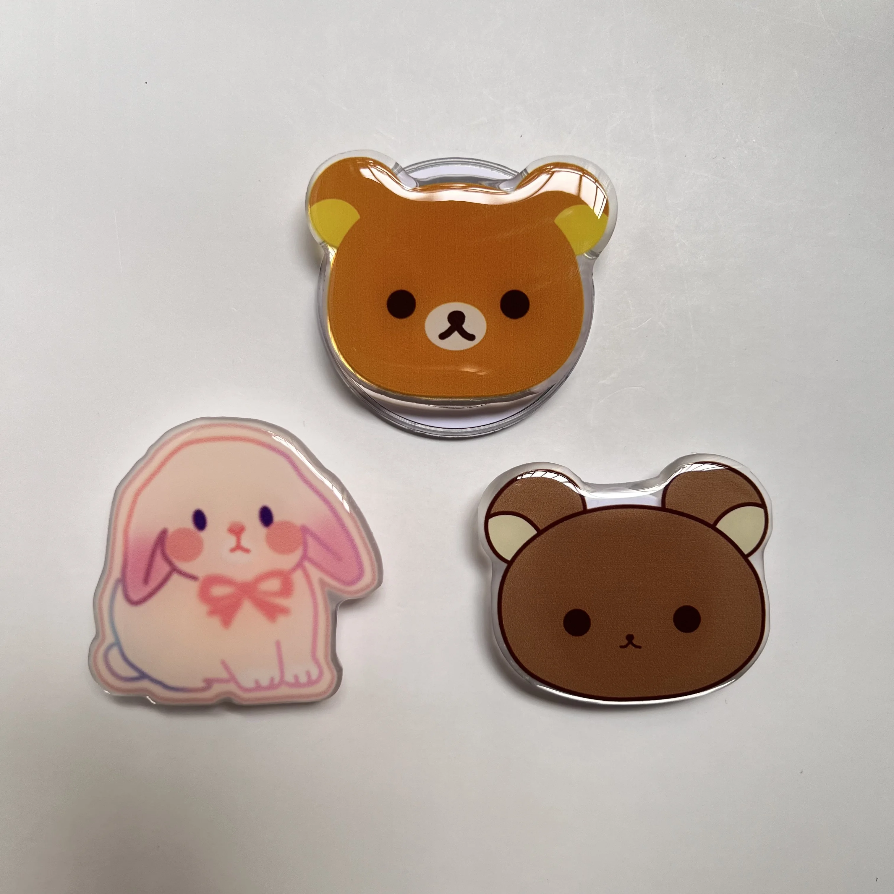 

Корейский милый мультяшный медведь-кролик, держатель для телефона Griptok, поддержка для IPhone, Samsung, чехол для телефона, ручка Tok, розетка, кронштейн, подарок для девочки