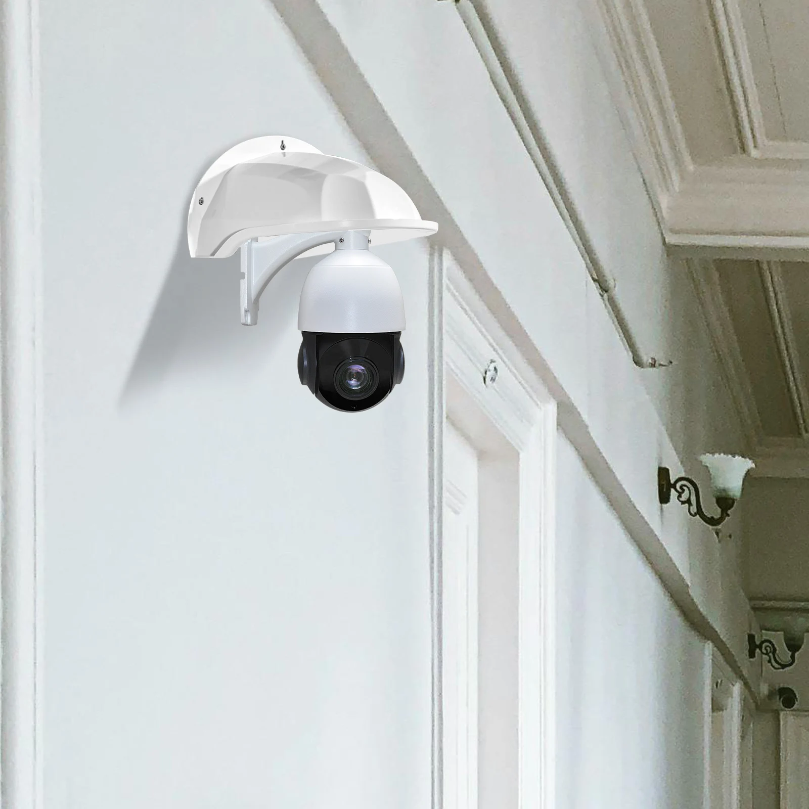 

4pcs Outdoor Camera Rain Cover Weatherproof Shield Housing Security Camera Cover For Home Office Abs Material Durable