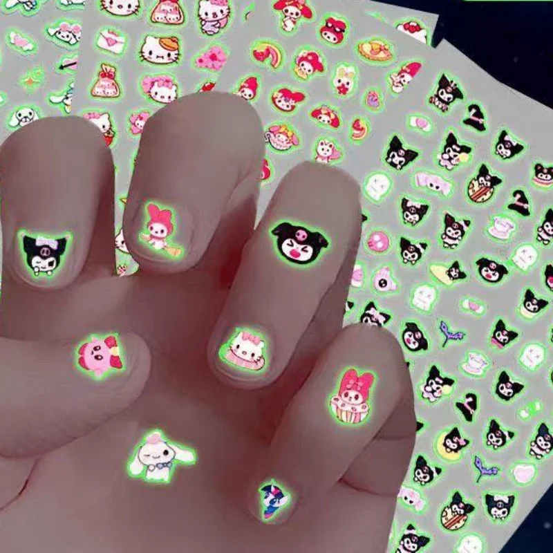 

Miniso Nail 5pcs Sticker Anime Character Nail Supplies Nail Decal Cute Princess Sanrio Stickers For Nails DlY Nail Decoration