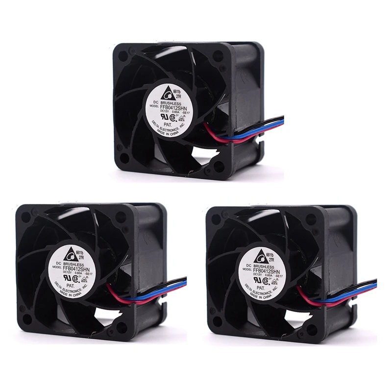 

3PCS FFB0412SHN 4028 4Cm 12V 0.60A Micro-Violent Air Flow Fan 40X40X28MM Cooler Fan For ANTMINER AWP8 PSU Cooling Fan