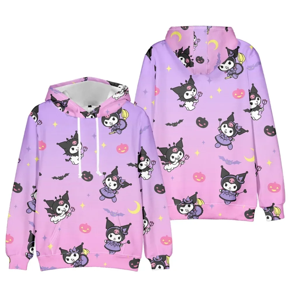 Kids girl Hello Kitty Sanrio Kuromi Hoodie Graphic Long Sleeve Tops Baggy Sweatshirts for Little Girl Outerwear Sports Tops