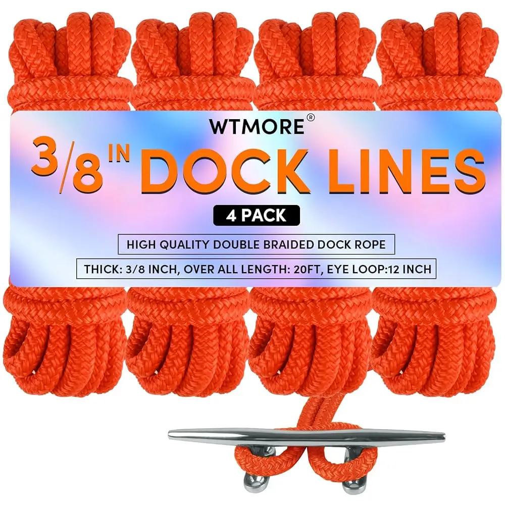 

Швартовные канаты для причаливания лодок, двойные плетеные морские веревки для швартовки, лоцманские канаты для причаливания, швартовные канаты для лодок с петлей