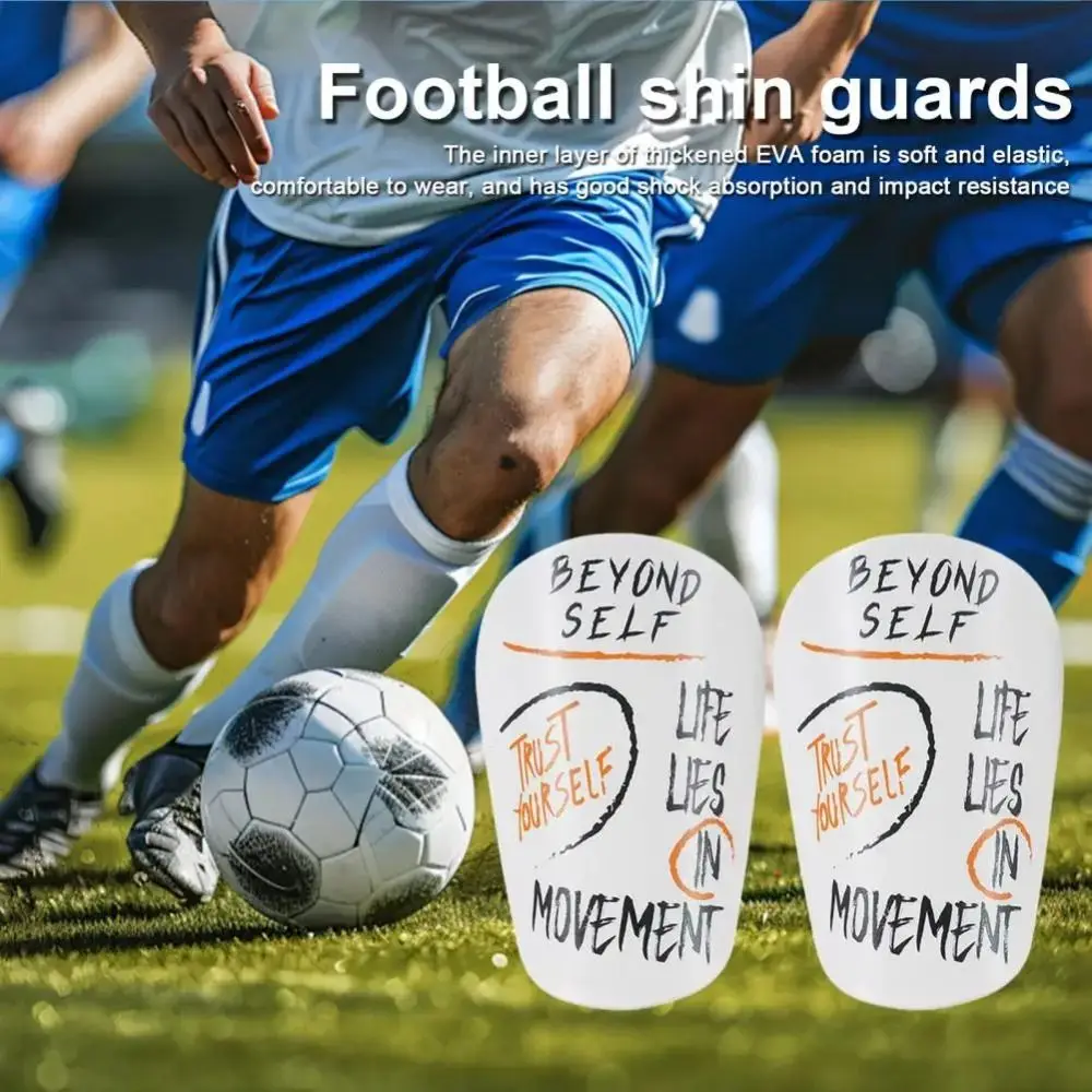 Espinilleras protectoras para piernas de fútbol, EVA, engrosamiento, absorción de golpes, tablero de vástago de entrenamiento, cubierta para piernas, espinilleras de fútbol ligeras