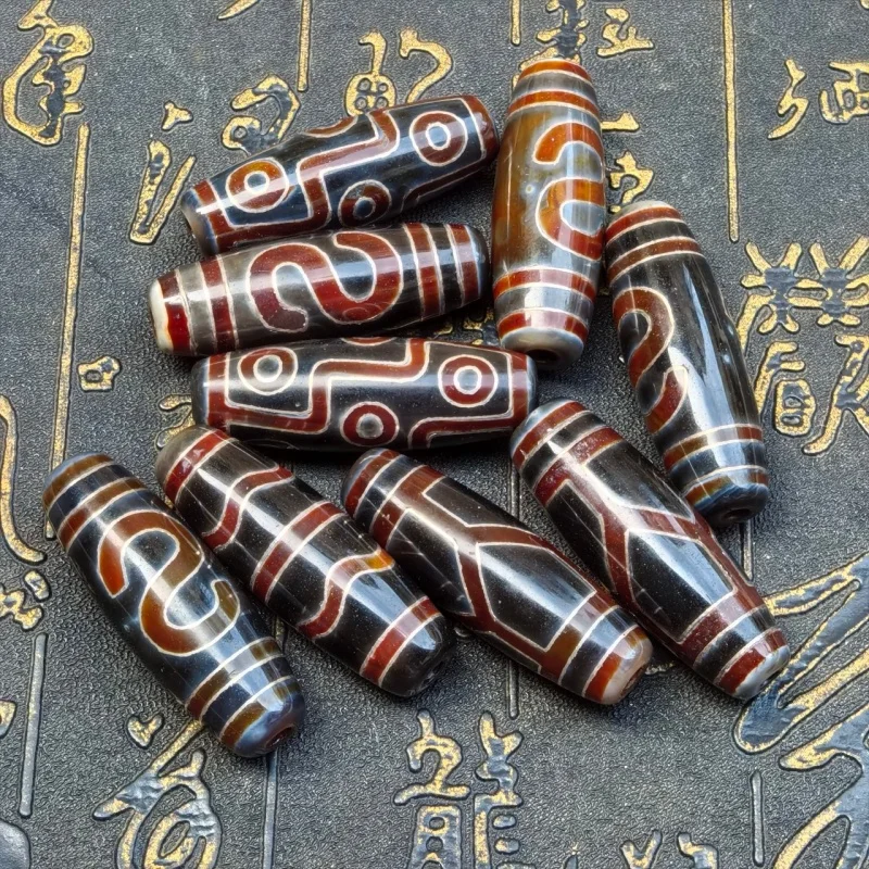 

Черно-зеленый/темно-коричневый 9-глазый крючок для денег Тотемный агат Дзи бусины с нитью S925 ювелирные изделия DIY для мужчин и женщин Бесплатная доставка