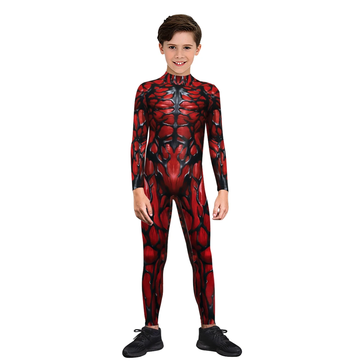 Costume cosplay da supereroe Stampa 3D Tuta Zentai Festa di carnevale di Halloween Spettacolo teatrale Set per bambini adulti Vestito operato