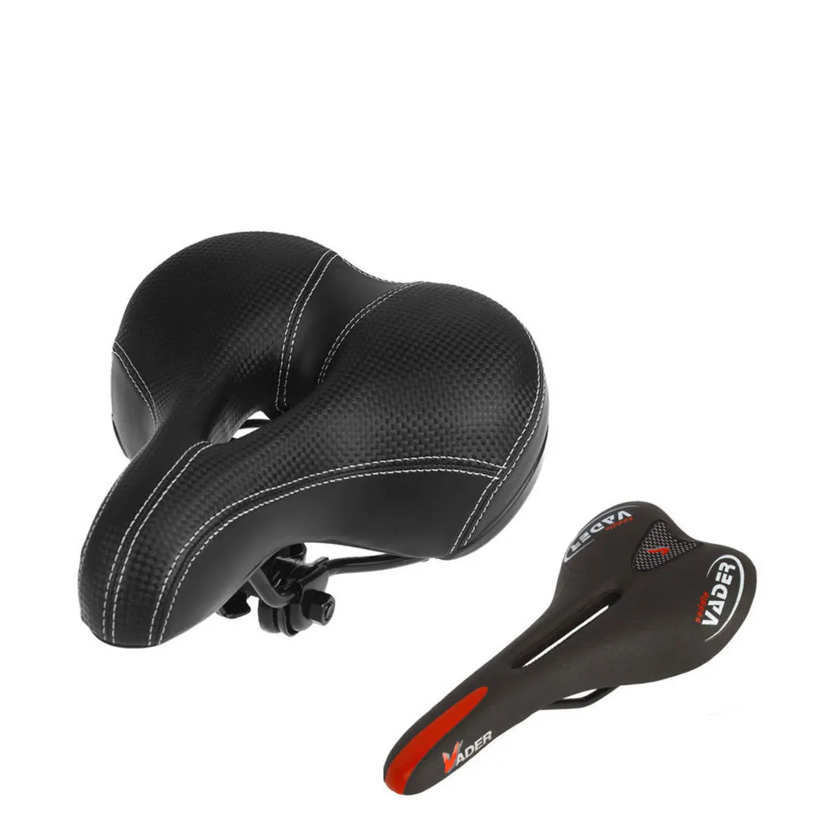 

Thick Cushion Bike Seat 1 Wide Waterproof Comfort Saddle Bicycle Seats for Long Short Rides Double Steel Spring Tough Durable