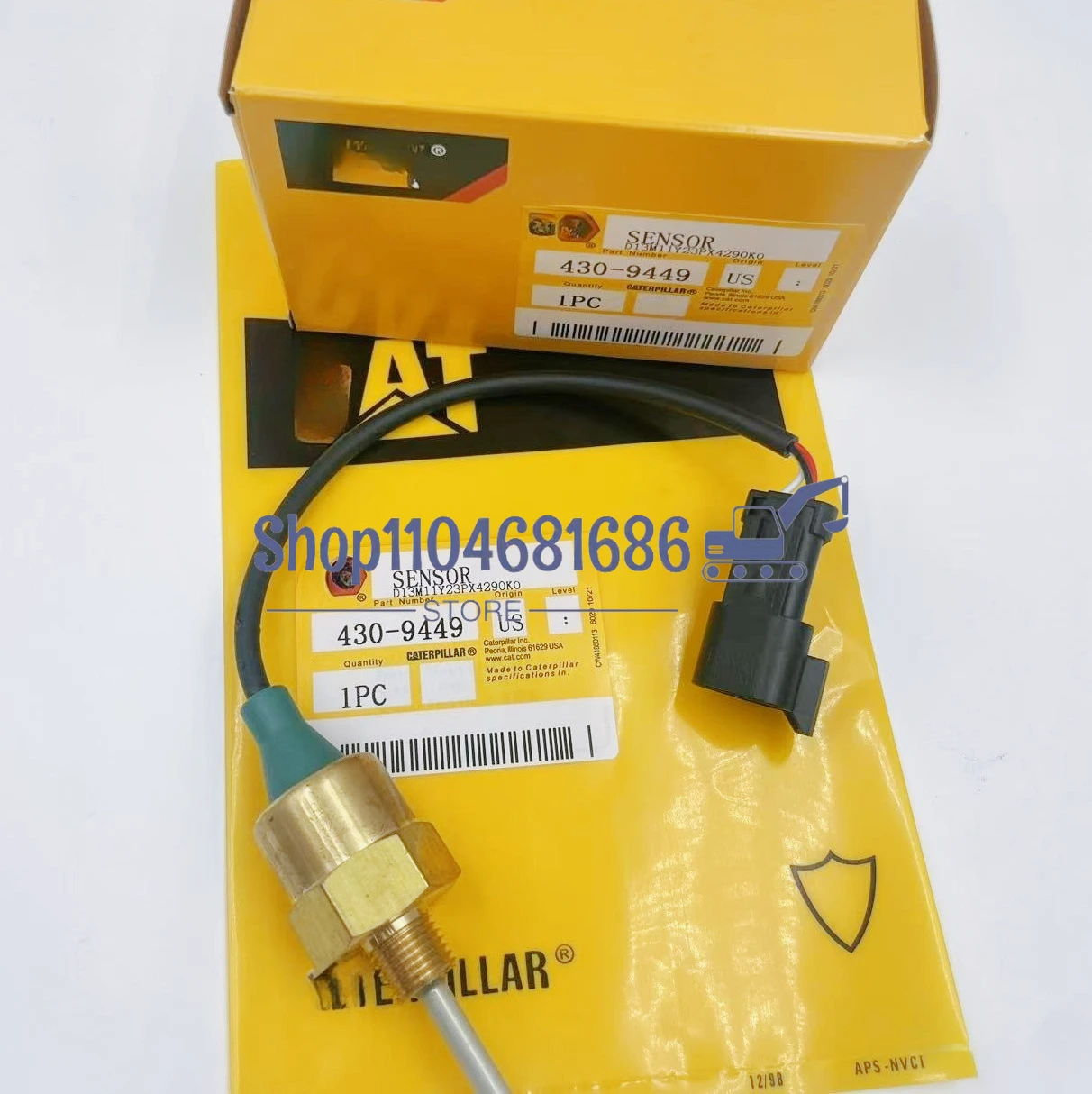

Temperature Sensor 430-9449 4309449 for Caterpillar C7.1 C15 C13 C18 Truck 793F 795F 797F Coolant Temperature Level Sensor