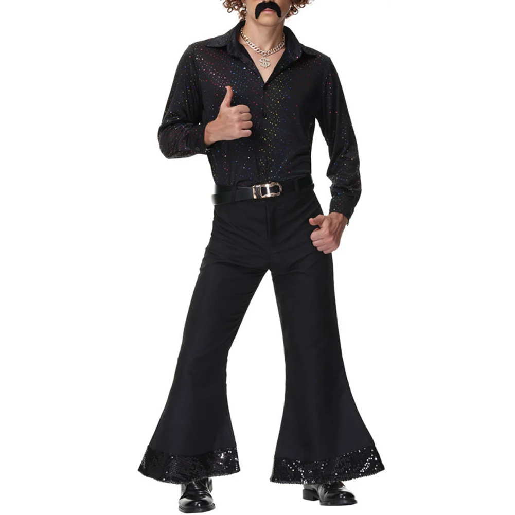 Chang Cosplay Costumes pour hommes, tenues de fête de la musique vintage des années 70