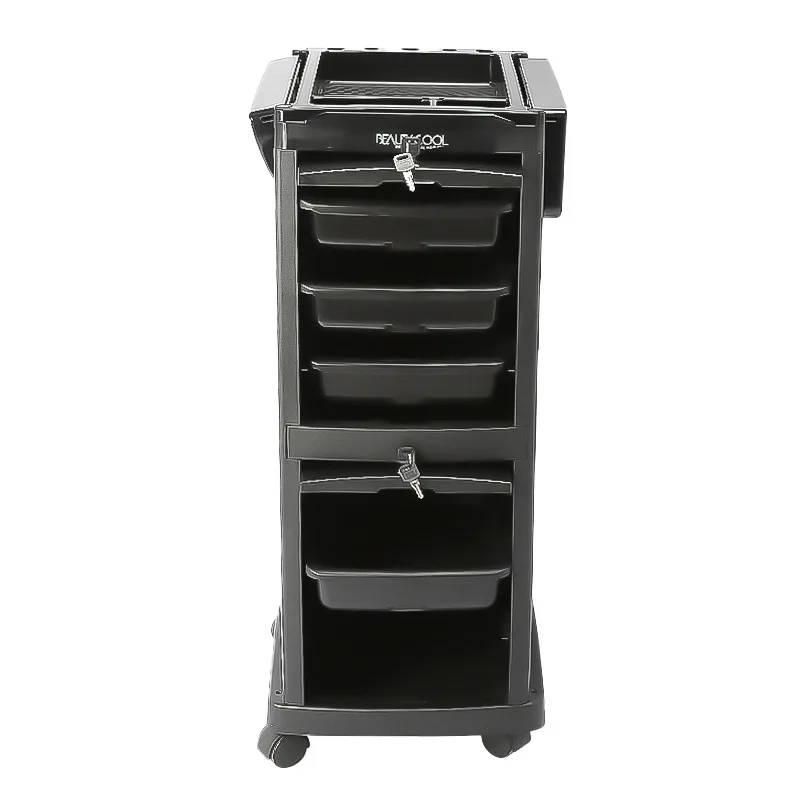

Hair Salon Furniture Lockable Barber Salon Trolley with Wheels