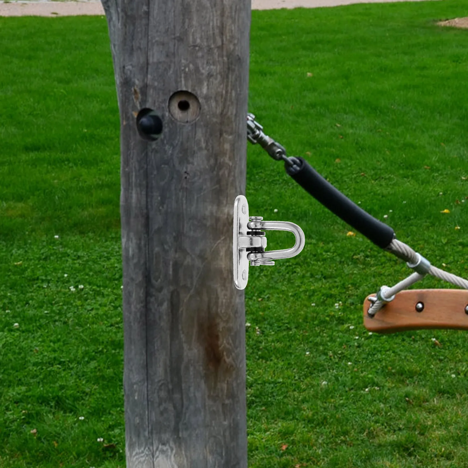 شماعة متأرجحة مثبتة على السقف، خطاف من الفولاذ المقاوم للصدأ شديد التحمل للأراجيح والكراسي والسلال والأثاث سهل التركيب ومتين #1