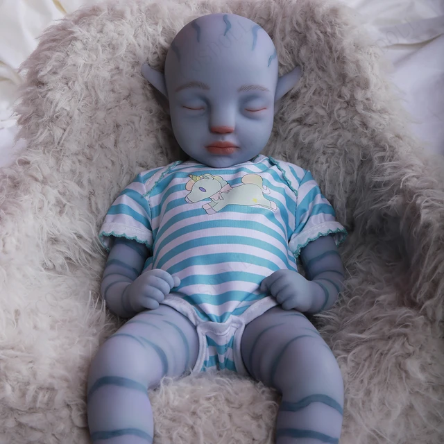 Avatar muneca de cuerpo completo de silicona para bebe muneca de juguete realista de 46cm encantadora muneca de acompanamiento