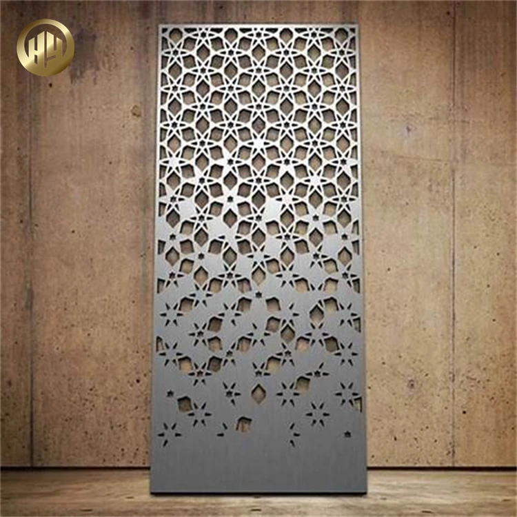 Waterproof Indoor and Outdoor Galvanized Metal Screens and Aluminum Partitions Laser Cut with Coating Technics
