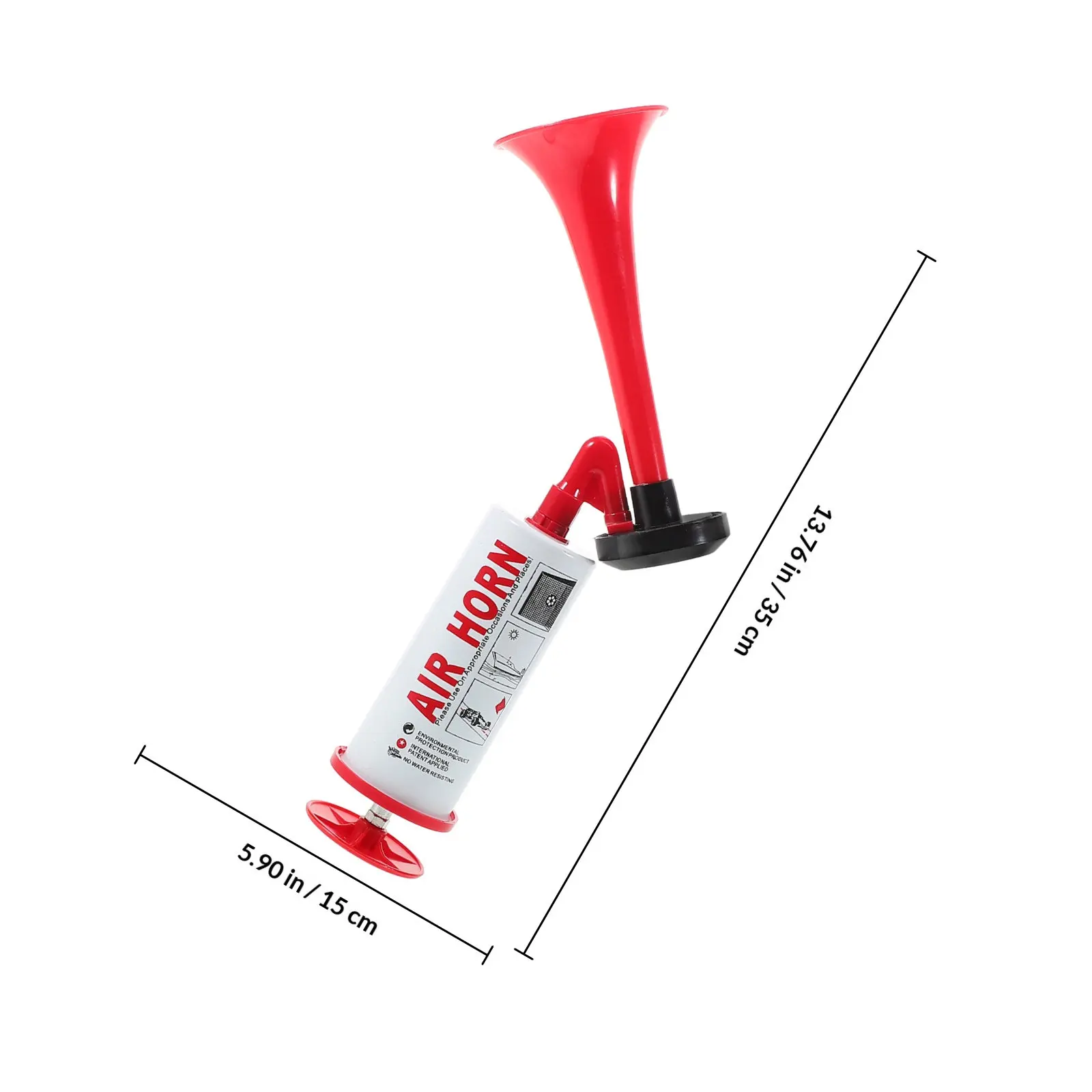 2Pcs Handheld Air Horn Reusable Portable Loud Clear Sound Horn for Boat Marine Cheer Party Car Emergency Signaling