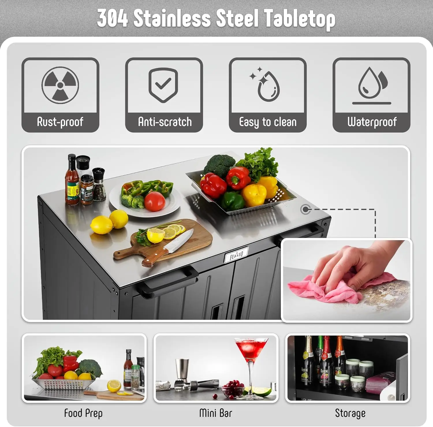 كابينة تخزين السيارة لشواية السيارة، جزيرة عرقية في الهواء الطلق، شواية خارجية Saion 304 Sa