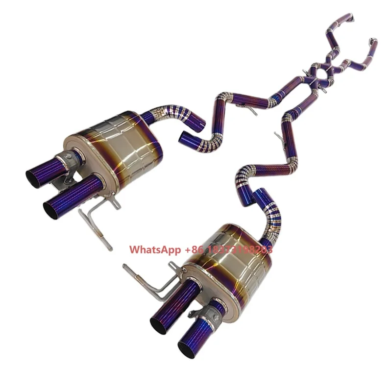 Customized Titanium Dual X Midpipe Catback Exhaust for E90 E92 E93 M3 4.0l High Performance Muffler With Valves