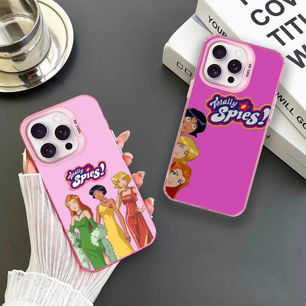 

Totally Spies Phone Case For iPhone17,16,15,14,13,12,11 Plus,Pro Max Pink Matte Shockproof Cover