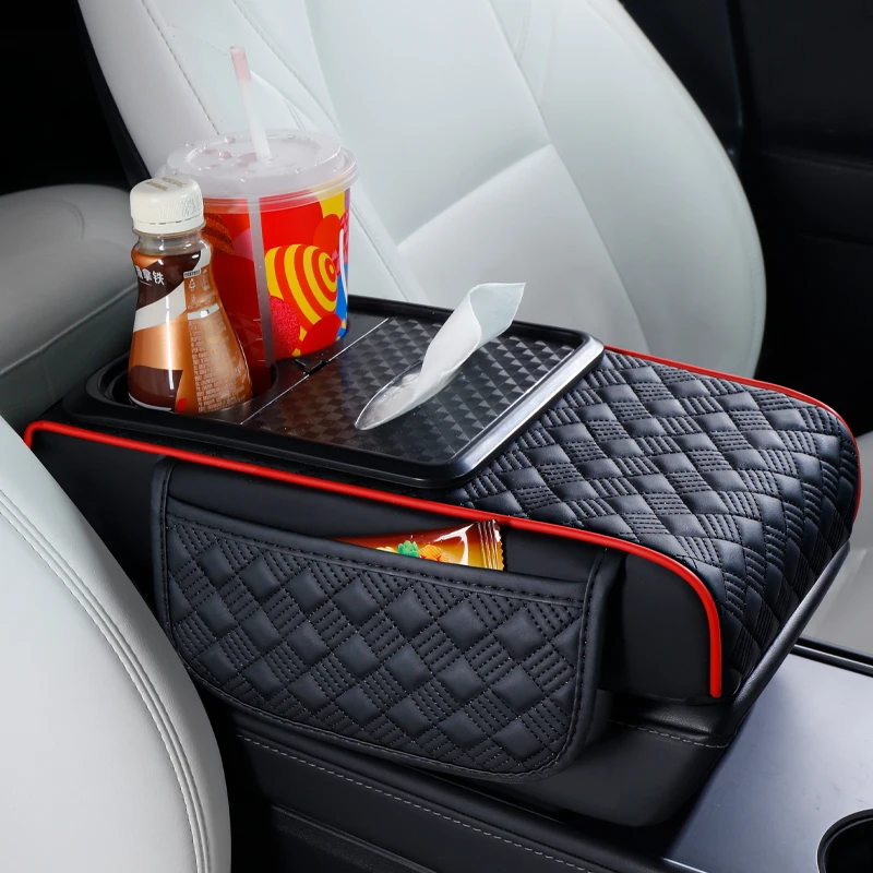 

Leather Car Central Armrest Pad Center Console Styling Armrest Comfortable Arm Rest Seat Protective Pad Mat Cushion Pillow Cove
