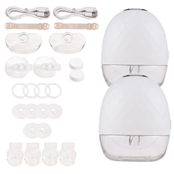 S18 Wearable Breast Pump Hands Free Electric Breast Pump for Breastfeeding Low Noise with 150ml Milk Collector for Home Travel