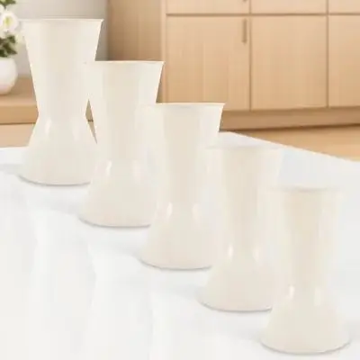 

5pcs Flower Base Plastic Wedding Holder For Artificial Flowers Flower Arranging Supplies Bridal Bouquet Holders Floral Stem