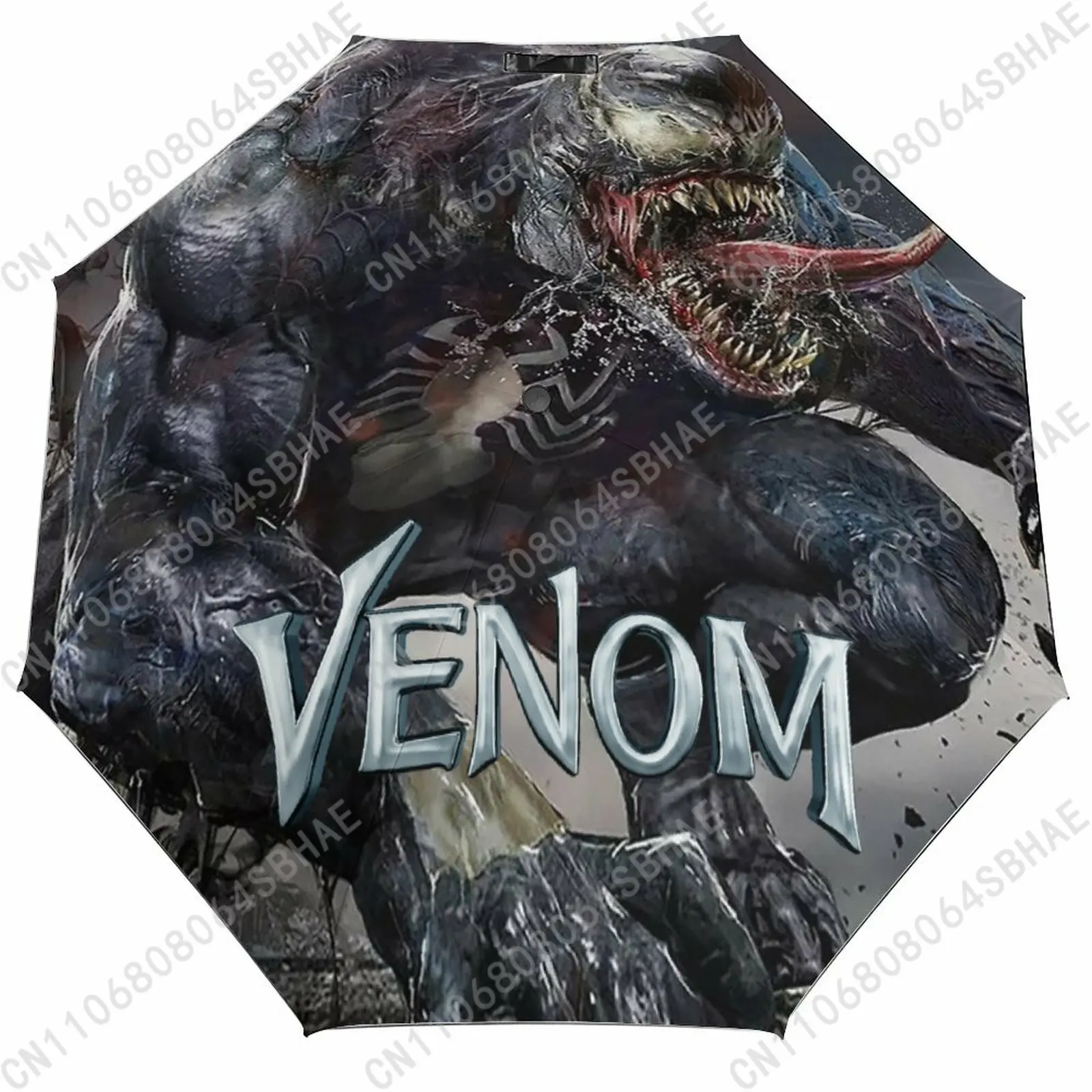 

Автоматический складной зонт Marvel Venom с черным покрытием, управление одной кнопкой, в комплекте с чехлом, для косплея