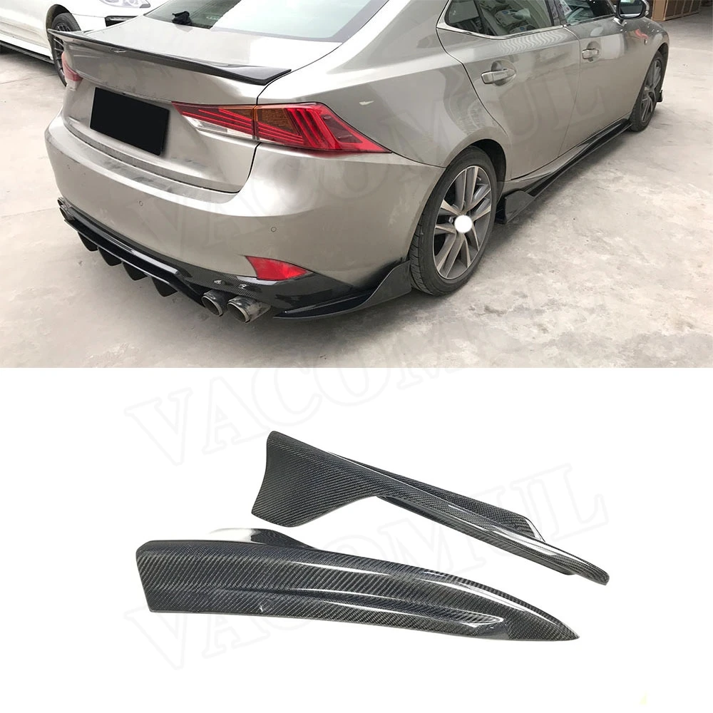 

VACOMUL Carbon Fiber Primer Rear Bumper Splitters Trims for LEXUS IS300 IS350 IS F Sport Sedan 4 Door 2017-2018 Car Styling FRP