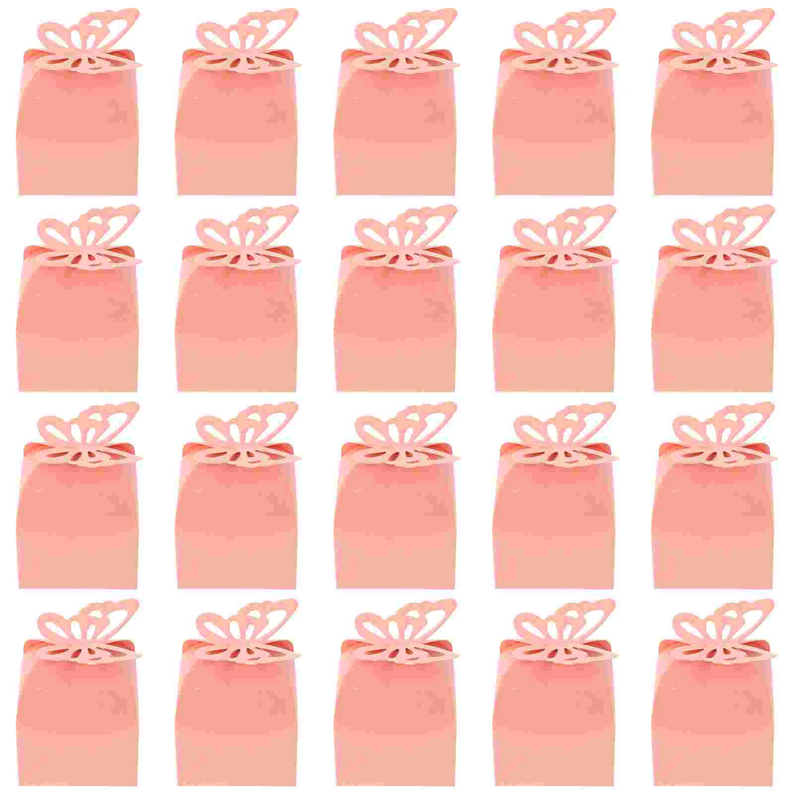 

50 Pcs Folding Candy Box Small Wedding Case Gift Boxes Pink Christmas Bags Carton Present Paper Bride