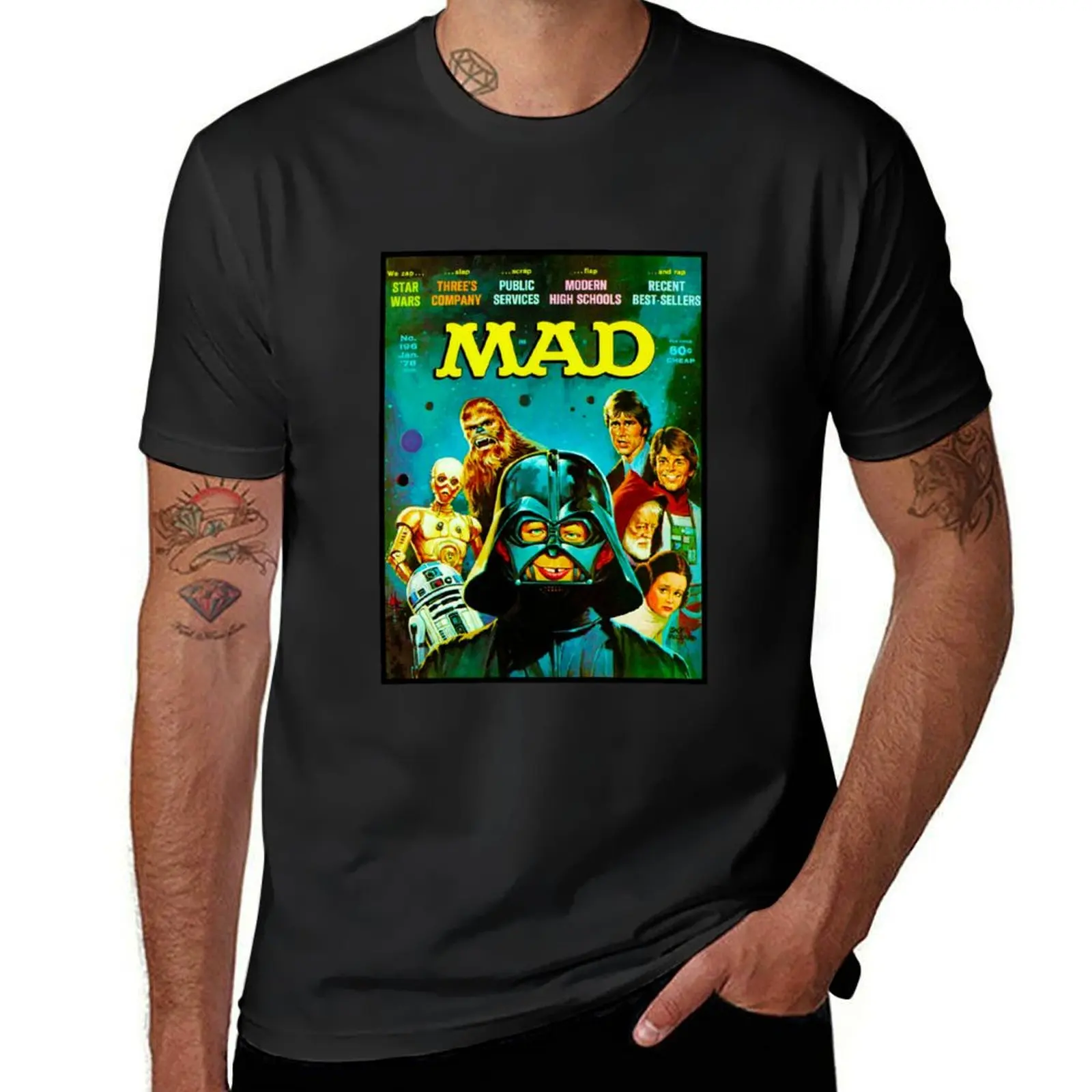 

A GREAT CLASSIC MAD MAGAZINE COVER, #196 T-Shirt quick drying oversizeds summer tops plus sizes big and tall t shirts for men