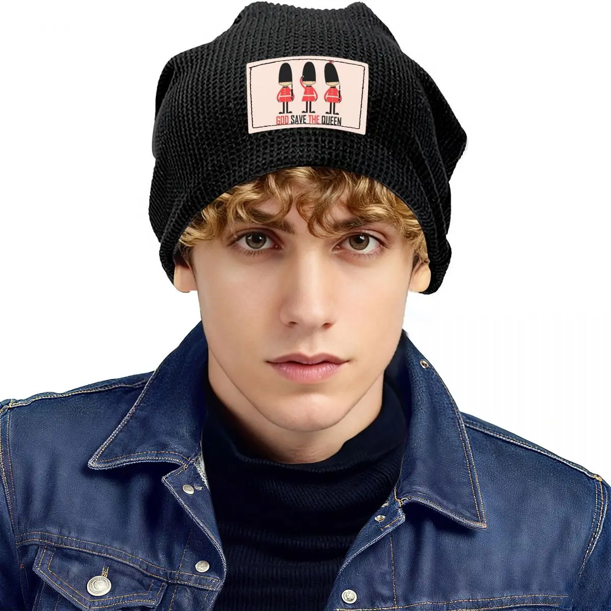 London Queen Guard United Kingdom Soldier Beanies Caps Fleece-Lined Bonnet Hat Warm Fashion Autumn Winter Outdoor Skullies Hats
