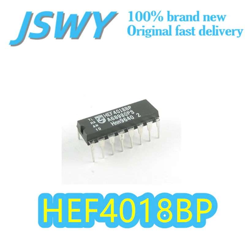 

(5/50 pieces) HEF4018BP 4018BP PDIP-16 package CMOS logic chip Level 5 Johnson counter Operating voltage 3V~18V Original Quick