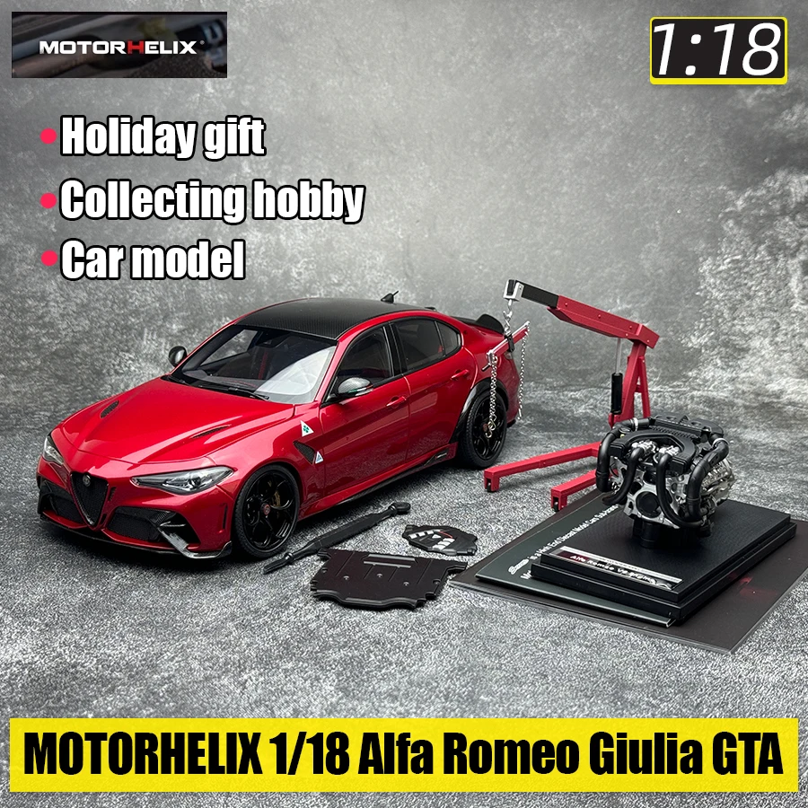 MOTORHELIX  1/18  Alfa Romeo Giulia GTA Sports car metal car model static display pieces holiday gift collection