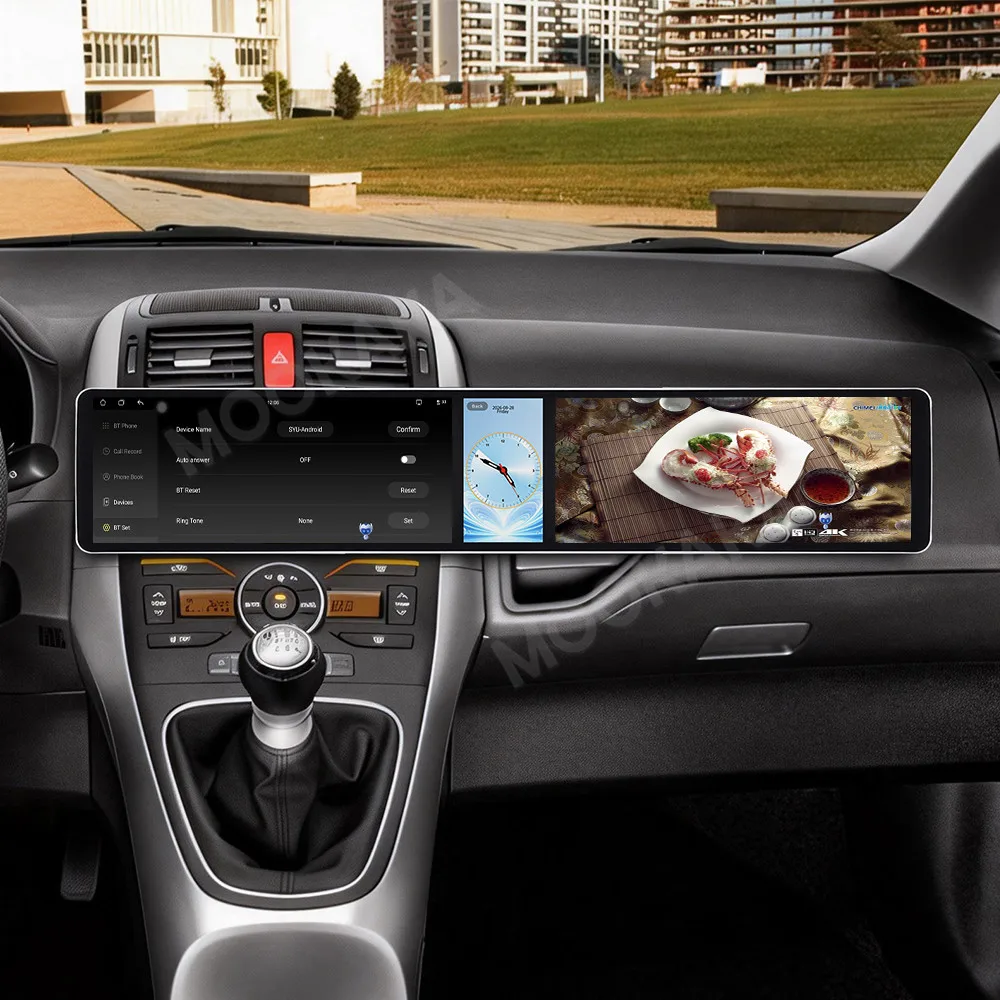 Android 15 Dual 12.3 Inch Triple Screen For Toyota Auris 2006-2011 Auto Radio Multimedia Player GPS Wireless CarPlay Head Unit