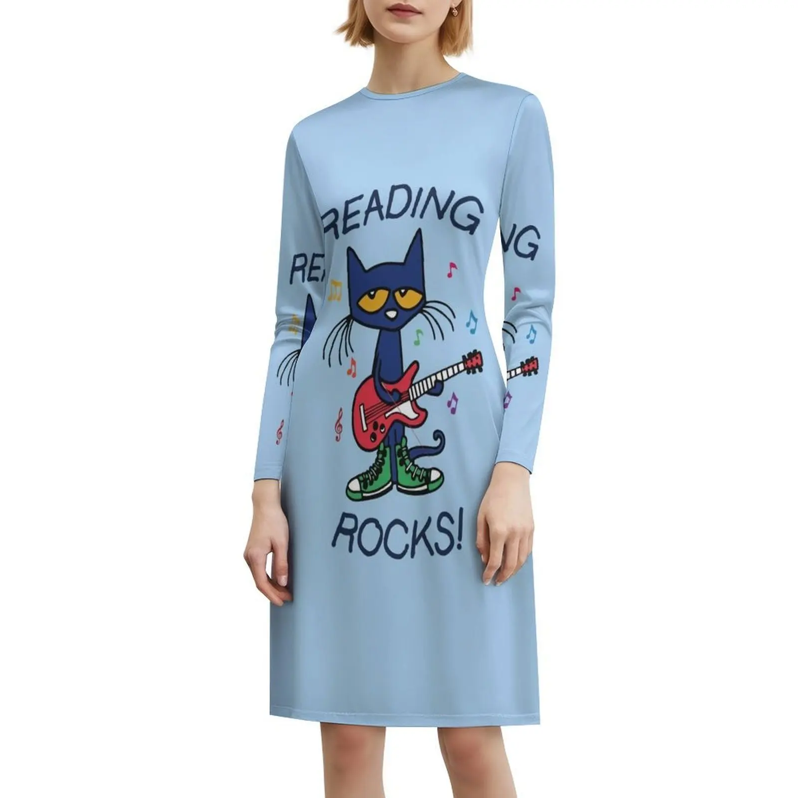 قراءة الصخور! فستان بوهو شيك أنيق أنيق لحفلات الزفاف على الشاطئ وحفلات الزفاف بيت كات بيت القط رائع للقراءة فساتين نسائية