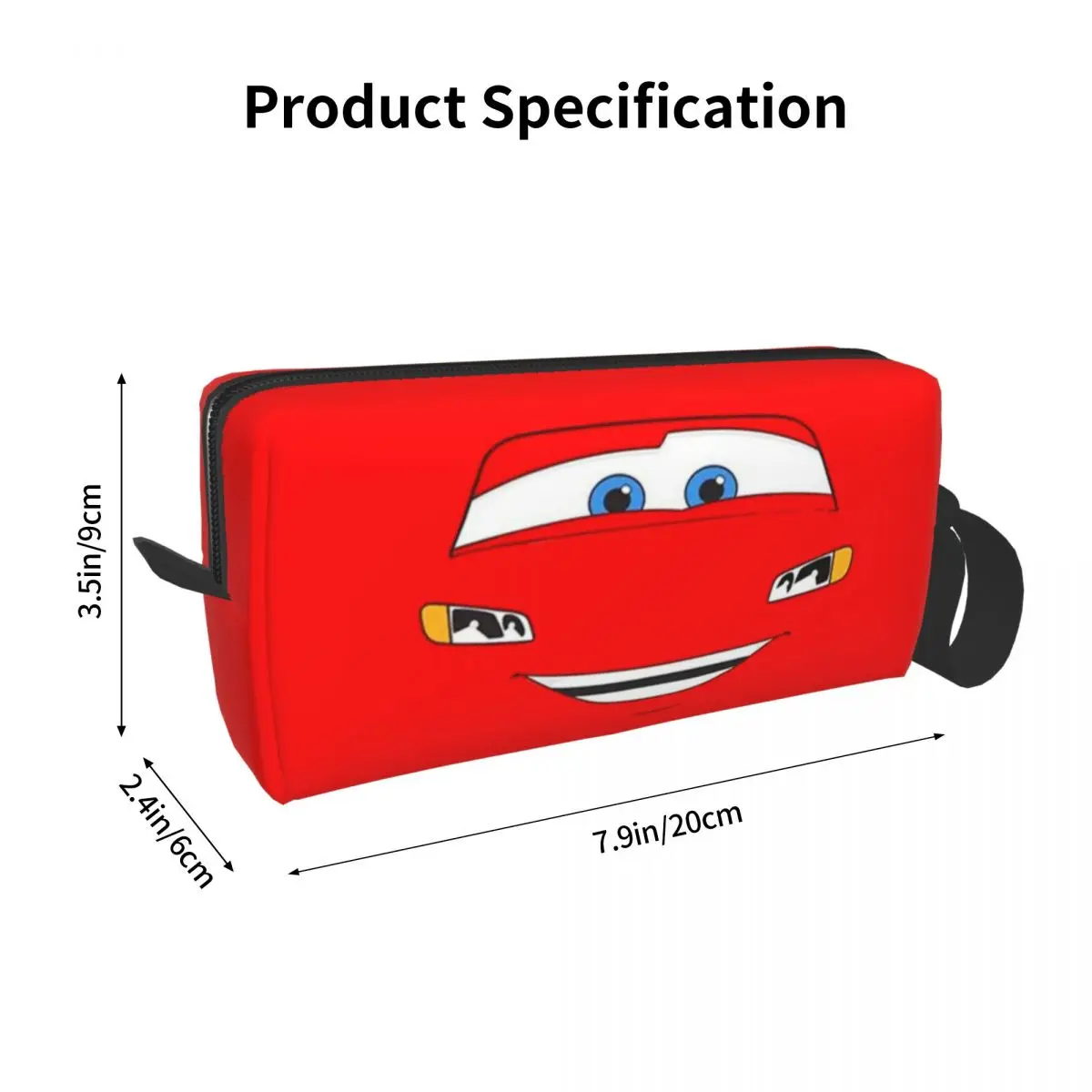 Custom Happy Cars Lightning McQueen Travel Cosmetic Bag Women Cartoon Makeup Toiletry Organizer Ladies Beauty Storage Dopp Kit