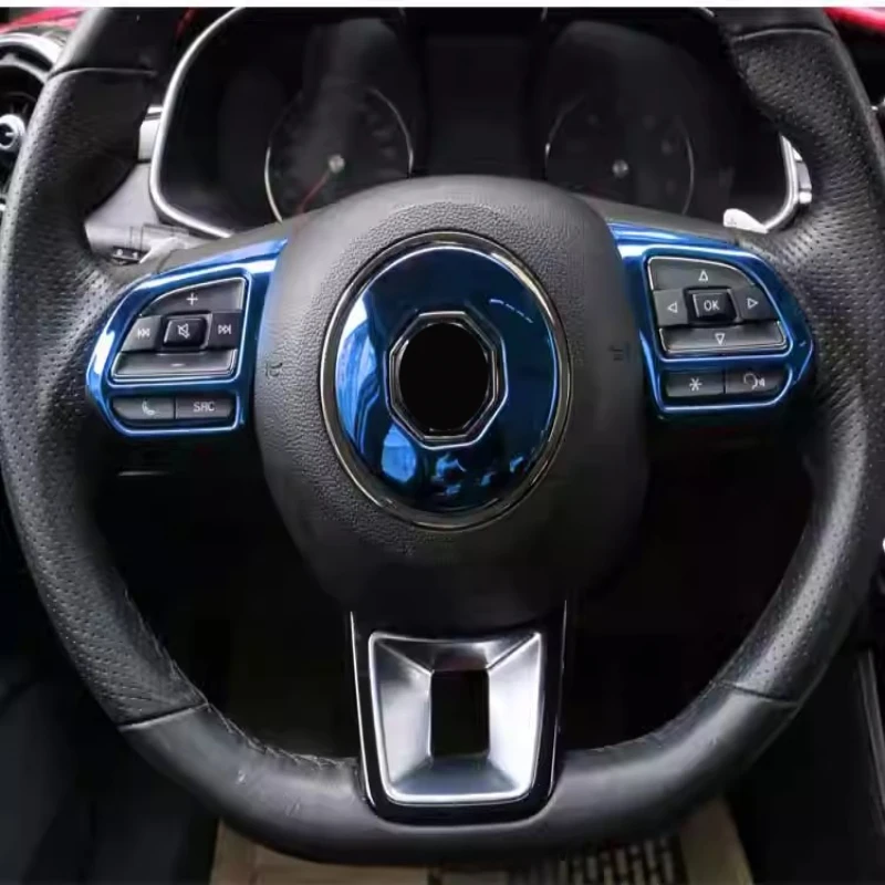 

For MG MG5 MG6 HS ZS GS 2017- 2022 stainless steel Car Steering Wheel Control Button Middle circle Frame Cover Decoration Trim