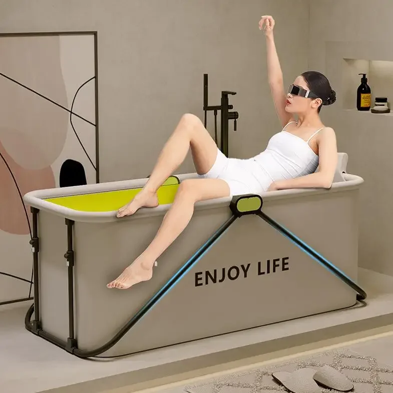 

Portable Large Foldable Bathtub For Adults And Children 1.2/1.5m Full Body Soaking Tubs Shower Artifact Inflatable