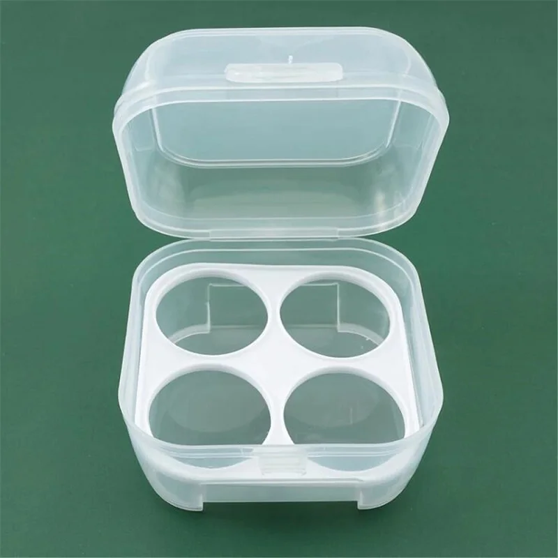 Transparente Plastic Maquiagem Egg Storage Box, Beleza Pó Puff Container, Egg Secagem Organizador Caso, Esponja, Viagem, 3, 4