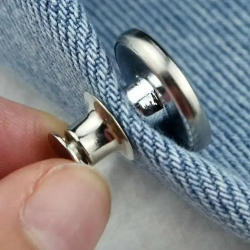 Detachable Jeans Button Convenient Pants No Need Nail Buckle Reusable Easy Installation Trousers Buttons Jacket Round Metal Snap