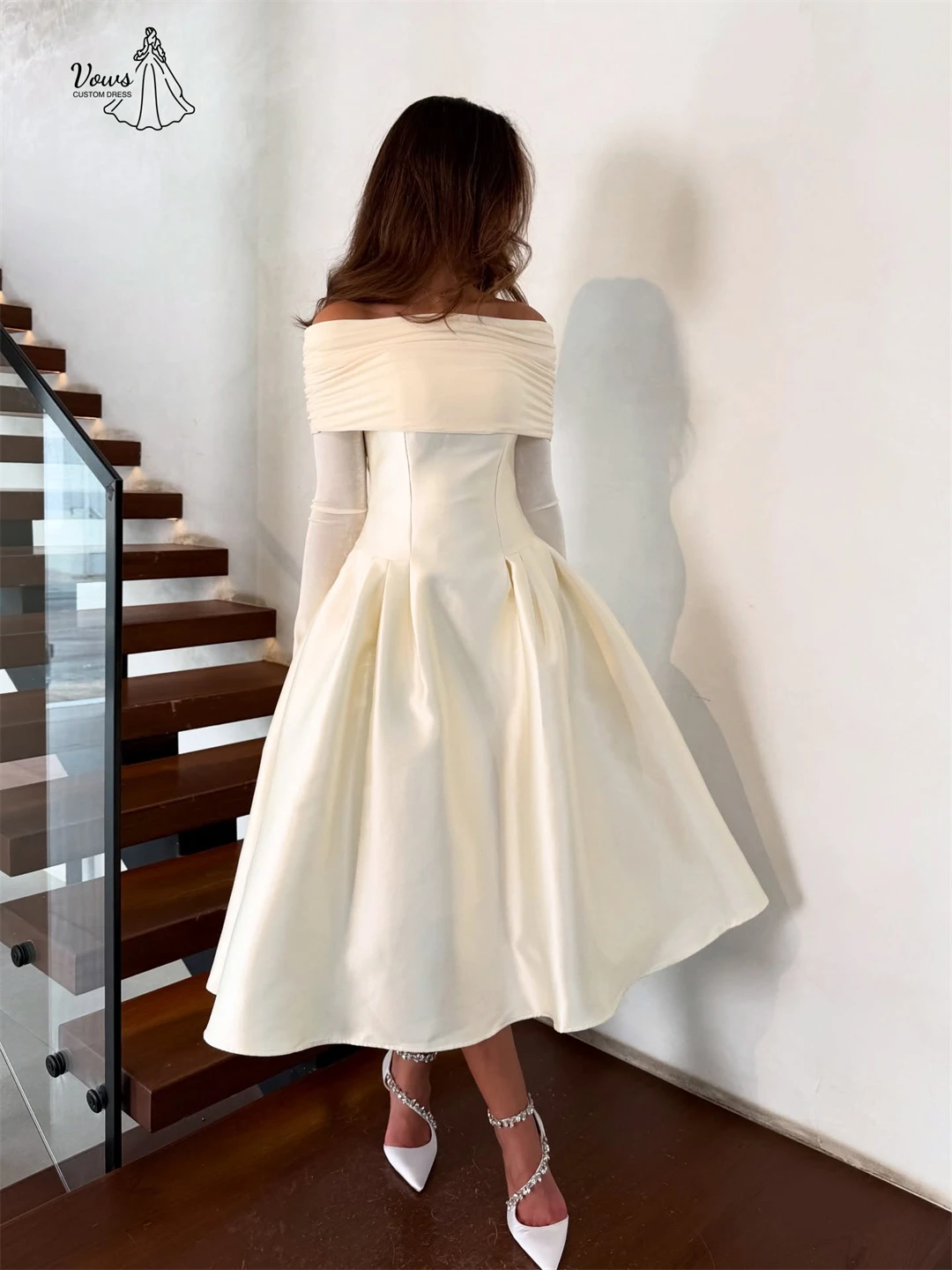 Vows Abiti in raso Abiti da festa di lusso per occasioni speciali Linea su misura A Abiti da sera eleganti per donna di lusso