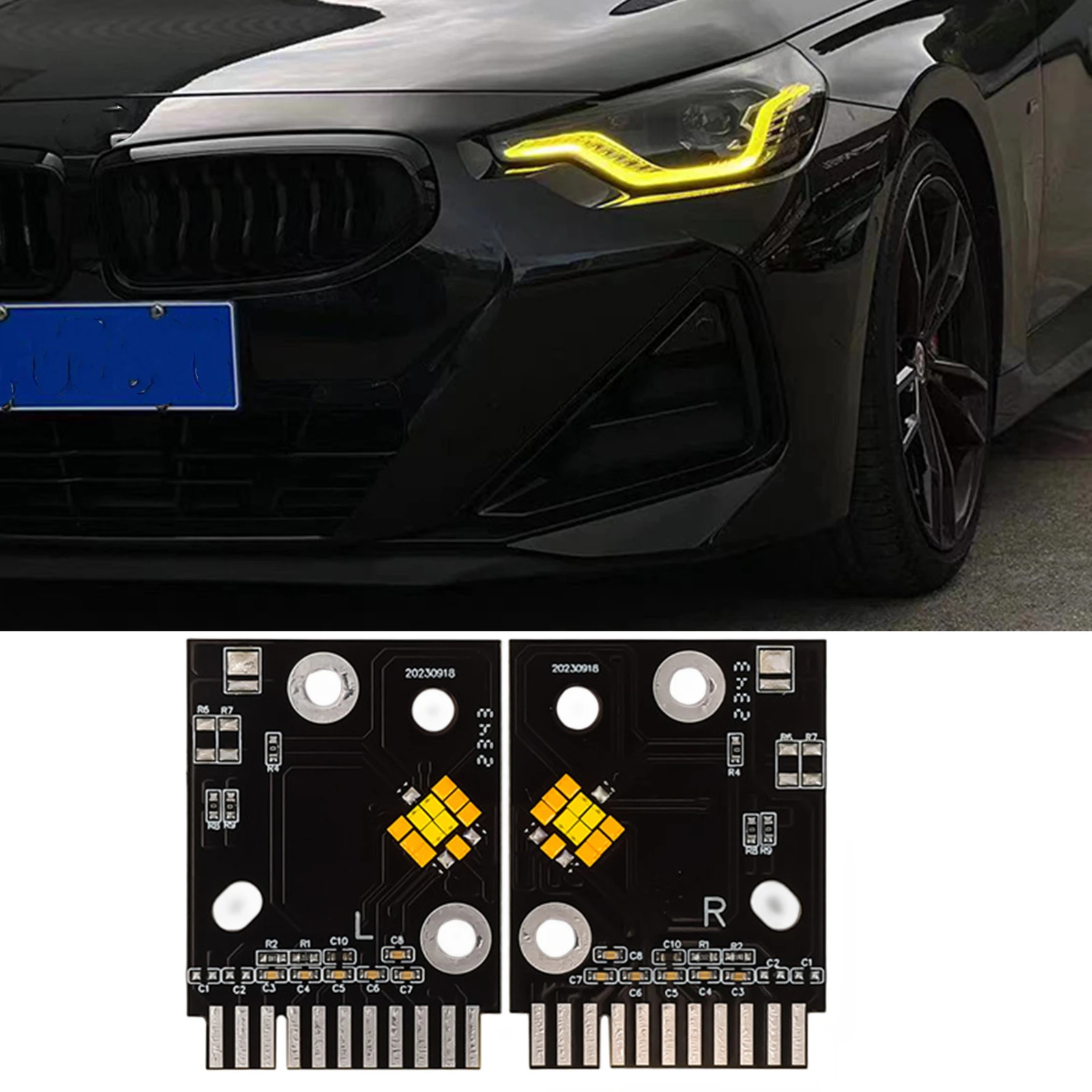 

For BMW 2 Series G87 M2 M240i 220 225 230 2022-2024 Front Headlight Head LED DRL Daytime Running Light Day Lamp Boards