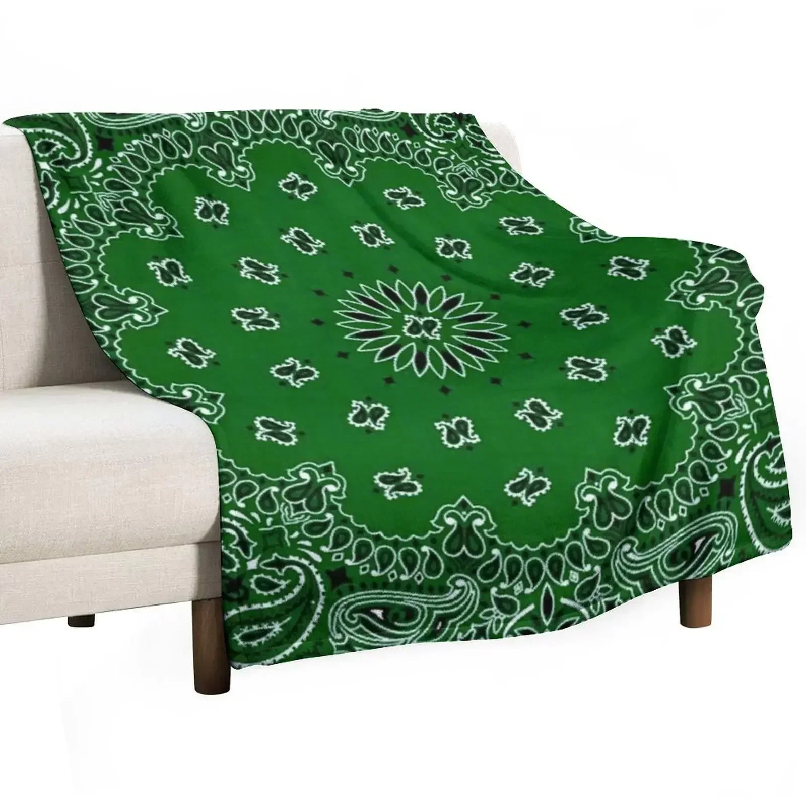 Green bandana Throw Blanket Baby Blankets For Sofas decorative Blankets