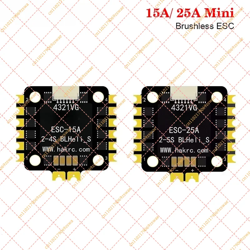 for HAKRC 15A/25A Mini 4in1 ESC 32-Bit BLHeli_S DShot600 2-5S 20x20mm for FPV Drone