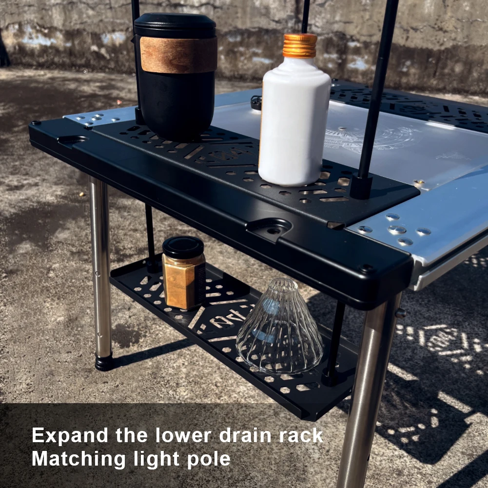 BBQ Picnic Table Plate Aluminum Alloy Portable Table Unit Plate Multifunctional IGT Table Extension Board for Outdoor Camping