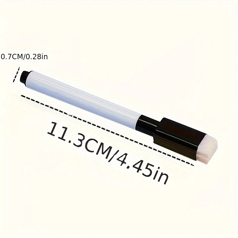 20 عبوة من أقلام التحديد الجافة السوداء ذات الطرف المتوسط مع محايات مدمجة |   علامات السبورة البيضاء للاستخدام المكتبي والفصول الدراسية، الكتابة السلسة