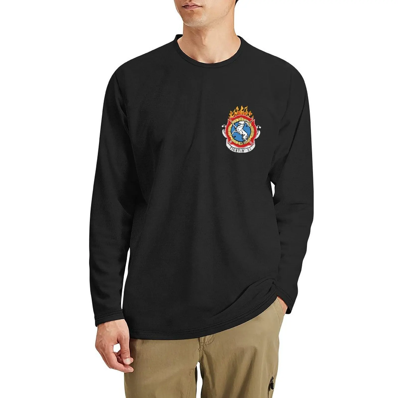 

CHICAGO FIRE - TRUCK 81 - LOGO Long T-Shirt heavyweight t shirts sweat shirts black t shirts sweat shirt mens graphic t-shirts