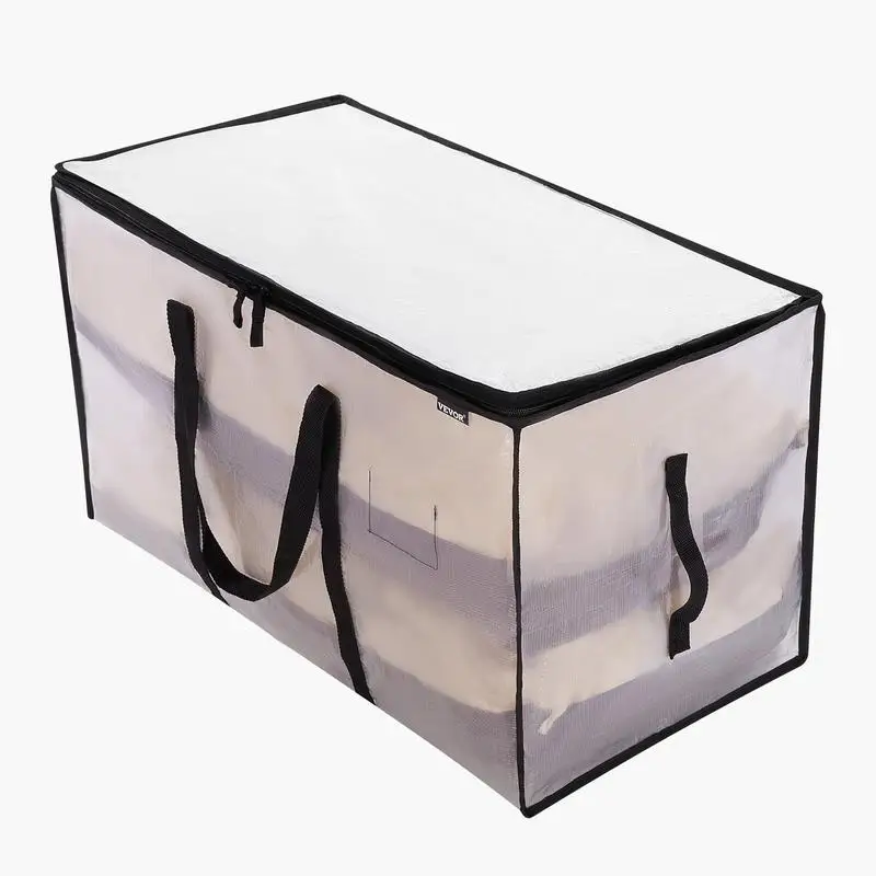 

90L Large Storage Bags, 6 Pack Clothes Storage Bins, Foldable Closet Organizers Containers with Reinforced Handle, Plastic Storage Bags for Clothing, Blanket, Comforter, Bed Sheet, and Pillow