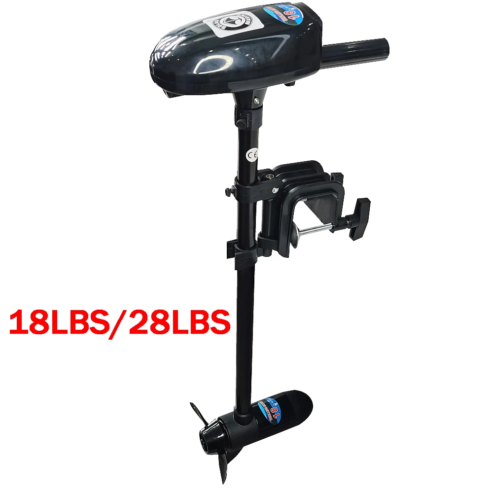 28LBS/18LBS 144W 4km Inflatable Boat boat Electric Trolling Motor Engine by DC Battery Driven Propeller Fishing Inflatable Boat